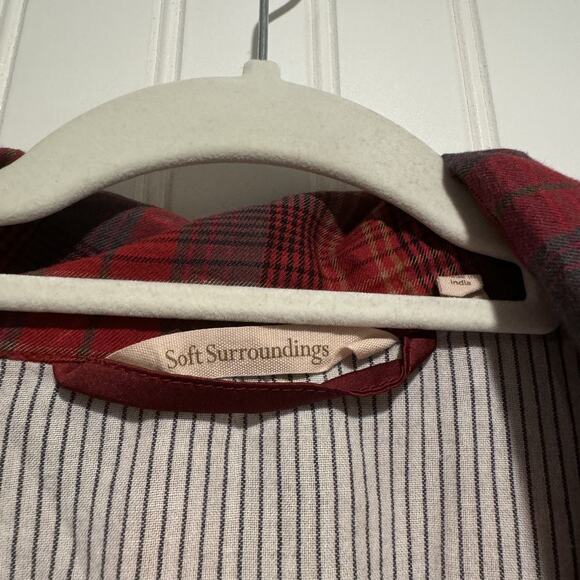 Soft Surroundings Night Divine Red Plaid Flannel Pajamas Size Small - Picture 5 of 14